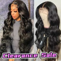 Synthetic Wigs Body Wave Lace Front Wig 13x4 30 32 Inch Transparent Lace Frontal Wig 4x4 Closure Wig Wet And Wavy Human Hair Lace Frontal Wig 240328 240327