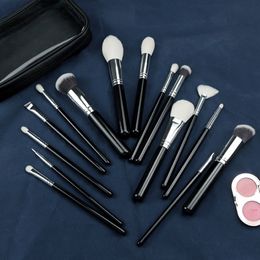 15 commonly used animal hair makeup brushes set by professional makeup artists, complete set of real hair makeup tools