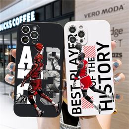 Basketball Man Phone Case for iPhone 15 14 13 Pro 12 11 Pro Xs X XR Max 8 7 SE Strong Silicone Cases Soft Back Cover