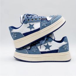 Shoes Women Denim Skateboard Shoes Brand Design Thick Sole Star Sneakers Ladies Fashion Sport Platform Tennis Zapatos De Mujer