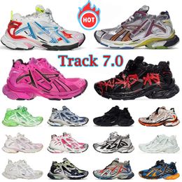 Luxury Track 7.0 Runners Sneakers Designer Casual Shoes Platform Brand Graffiti White Transmit Women Men Tracks Trainers Runner 7 Tess s. Gomma