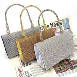 Top Shoulder Bags Dinner Bag Glitters Designer Handbags Tote With Diamonds Wrist Bag Armpit Straight 240311