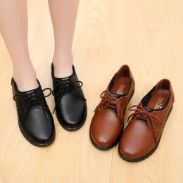 Boots New Stylish Autumn Loafers Women Split Leather Shoes Big Size 42 Ladies Casual Lace Up Winter Fur Sneakers Wedge Flats Woman