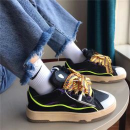 Flats 2023 Flat Thick Sole Running Shoes Women Mixed Color Patchwork Lover Casual Shoes Spring Autumn Outdoor Sneakers Unisex 3545