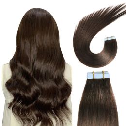 Extensions Chocola 30g70g 14" 16" 18" 20" 22" 24" NonRemy Tape Hair 100% Human Hair Extensions 20pcs/pack Tape In Hair Skin Weft