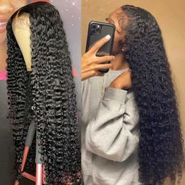 Synthetic Wigs Synthetic Wigs Rosabeauty 250% Hd 13x6 Water Wave Ready to Wear Human Hair Wigs Loose Deep Wave Lace Front Wig Curly 5x5 Glueless Wig For Women 240329