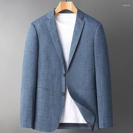 Men's Suits Korean Version Trend Solid Color Slim-fit Casual Wedding Officiating British Style Business Fashion Blazer Gentleman Suit