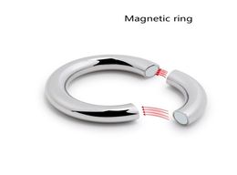 5 Size For Choose Heavy Duty Male Magnetic Ball Scrotum Stretcher Metal Penis Cock Lock Ring Delay Ejaculation Bdsm Sex Toy Men SH7876033