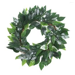 Decorative Flowers Artificial Green Plant Wreath Simulation Garland Home Office Decor Wall Decoration For Christmas