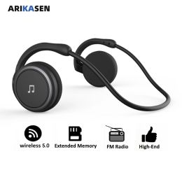 Player Bluetooth Earphones with MP3 Player FM Radio OnEar Comfortable Wrap Around Head Wireless Headphones Extendable Memory with Mic