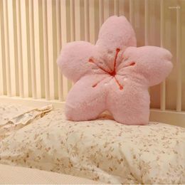 Pillow Pink Cherry Blossom Kawaii Cute Luxury For Sofa Flower Plush Realistic Soft 2024 EA0127