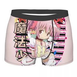 Underpants Mens Boxer Briefs Shorts Panties Madoka Kaname Puella Magi Madoka Magica Breathable Underwear Male Novelty S-XXL Underpants 24319