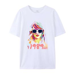 Solid Summer T Shirt for Women Clothing Letter Print O-neck Short-sleeve T-shirt Femme Loose Casual Crop Top 100% Cotton Tee 68