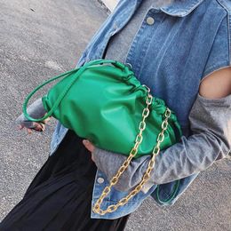 Totes Elegant Female Chain Tote Bag 2024 Fashion High Quality Pu Leather Women's Designer Handbag Creased Shoulder Messenger