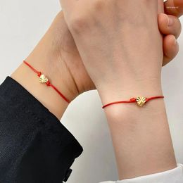 Strand IFKM Small Love Heart Bracelet For Women Red Rope Thread Adjustable Couple Bracelets Summer Jewelry Gifts 2024 Accessories