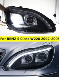 Headlight For BENZ S Class W220 2002-2005 LED Car Lamps Daytime Running Lights Dynamic Turn Signals