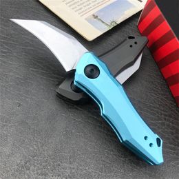 Hot-Sale 7350 Launch 10 AUTO Folding Knife 1.9" Stonewashed Hawkbill Blade Dark Gray Anodized Aluminum Handles Outdoor Tactical Hunting EDC Tool 7200 9000 7800