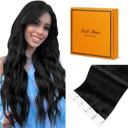 Extensions Full Shine Tape in Human Hair Extension Pure Colour 20pcs 2628inch Tape in Hair Extensions Seamless Skin Weft Adhesive Glue