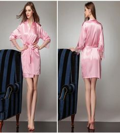 Long Sleeves Cheap Bridesmaid And Bride Robes Silk Bathrobe Wedding Party Robe Kimono Silk Satin Robes For Bridesmaid Silk Wedding7911207