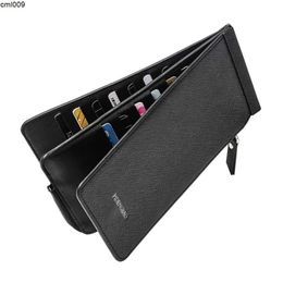 Designer Wallet New Mens and Womens Long Card Bag Multi Slot Korean Cross Pattern Mobile Phone Multi-functional {category}