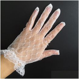 Bridal Gloves Short Wedding Fingerless For Women Bride White Lace Accessorie Drop Delivery Party Events Accessories Dhxc3
