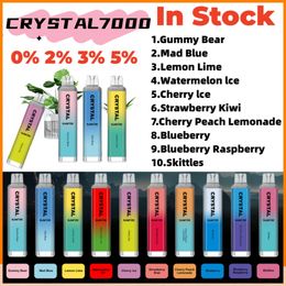 TOP Sunfire Crystal 7000 Puff 9k Disposable E-cigarettes 16ml Vape 1300mAh r m vape 9000 puf pufs 12000puffs 15000 9k 10k puffs vapers 0% 2% 3% 5% Device Vaper Vapes Cherry lce