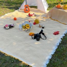 Mat 180*130cm Camping Picnic Mat Portable Waterproof Travel Hiking Picnic Cloth Tablecloth Mat Rench Style Outdoor Picnic Pad