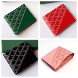 Top Quality Designer Holder Go Yard Men Women Fashion Folding Wallets Slim Leather ID Credit Cards Multi Ferrule Purse Short Wallet