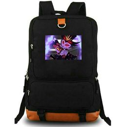 Helluva Boss backpack I am a Klown daypack Cool Music school bag Cartoon Print rucksack Leisure schoolbag Laptop day pack