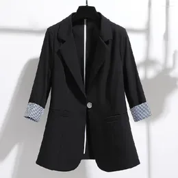 Women's Suits Blazer Coat Sun Protection Solid Color Lapel Single Button Thin Suit Loose Fit Sunscreen Women Female Clothes