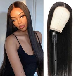 Synthetic Wigs Cosplay Wigs Awahair Black Wig Synthetic Long Straight High Quality Hair Heat Resistant Natural Hair Wigs For Women Cosplay Party 240328 240327