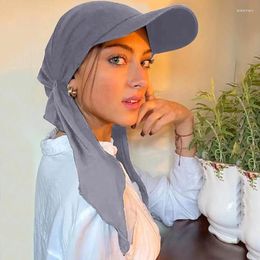Ball Caps Islamic Baseball Cap Women Personality Hijab Shawl Design Simple Turban Summer Breathable Muslim Low Profile Hat Solid Color