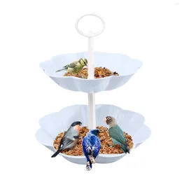 Table Mats Layered Multifunctional European Feeder Fruit Tray Double Cake Rack Bird Layer Vegetable Holder For Kitchen