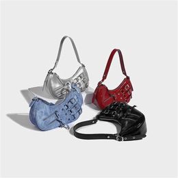Chic Shoulder Bags Small Designer Handbags Cowboy Spicy Girl Colorful New Handbag Womens Fashion Versatile Underarm Shoulder Tote 240311