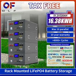 New 48V 320AH lifepo4 Battery Pack 51.2V Grade A Lithium iron phosphate rechargeable battery For Home Energy Storage Solar RV EV