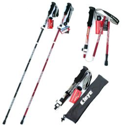 Sticks New Professional Foldable Trekking Poles Retractable External Lock Batons 7075 Lightweight Walking Sticks Nordic Hiking Canes