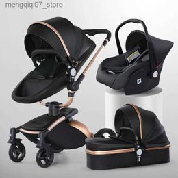 Strollers# 2024 Luxury baby stroller 3 in 1 newborn stroller baby car carriange shell type pushchair High Quality Baby Pram High Landscape L240319