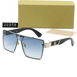 Top Designer Brand Pilot Sunglasses Classic Eyeglasses Goggle Outdoor Beach Sun Glasses For Men Women Suitable Driving Fishing Sunglass 7 Color With Box Bur22378