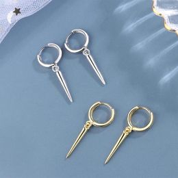 Hoop Earrings Fashion Simple Bohemia Tiny Huggies With Small Cone Pendants Minimal Female Dangle Earring Piercing Accessory