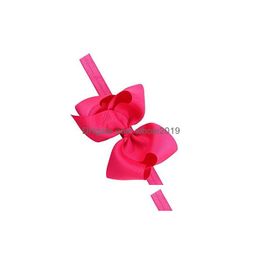 Headbands Baby Girls Grosgrain Ribbon 4.5 Hair Bows Headband Big Bow Bands For Toddler Pack Of 20 Drop Delivery Jewellery Hairjewelry Dhv35