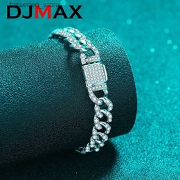 Charm Bracelets DJMAX 4.2-5.48CT Moissanite for Women Original 925 Sterling Silver Mens Luxurious Moissanite Diamond Chain New 2023 L240319