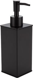 Square Black Dispenser, Premium Aluminium Rustproof Hand Soap Dispenser for Bathroom Kitchen Home Hotel