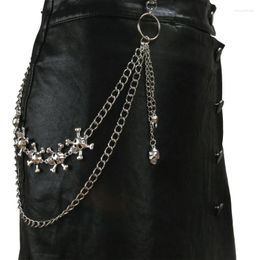 Belts Hiphop Pants Jeans Chain Hollow Out Skull Trouser Heavy Thick Wallet Pocket Body Jewellery For Girls