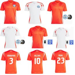 ChILe 24/25 Soccer Jerseys ALEXIS VIDAL man Kit 2025 National Team Football Shirt Home Red Away White Full Set Men Camiseta 2024 Copa America ZAMORANO ISLA CH. ARANGUIZ