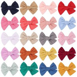 Baby Hair Clips Bow Barrettes Kids Girls Hairpins Toddler Bowknot Clippers Headwear Hair Accessories for Children 20 Solid Colours YL2475