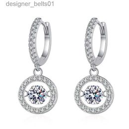 Stud Serenity Day S925 Sterling Silver Plate Pt950 Stud Ear Jewellery Inalid 1 Carat a Pair D Colour Moissanite Smart Earrings WholesaleC24319