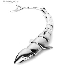 Charm Bracelets Shark Punk Style Wristband Bands Gothic Unisex Men Women Mens s L240319