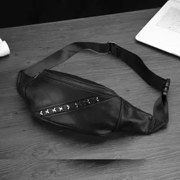 Bag Men's Multifunctional PU Leather Waist Packs Portable Chest Bags Shoulder Waterproof Anti Theft Short Trip Crossbody