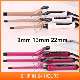 Irons 1PC 9mm 22mm Professional Electric Hair Curler Curling Iron Hair Waver Pear Flower Cone Ceramic Curling Wand Hair Styling Tool 2