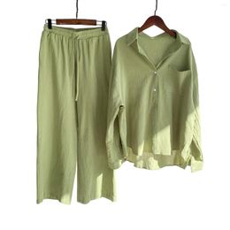 Women's Two Piece Pants Outfits Shirts Set Comfortable Wearing Shirt For Birthday Gift Year's